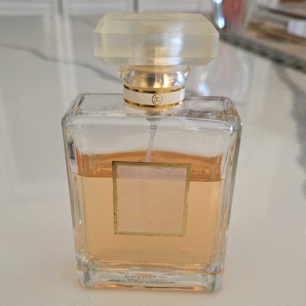 Vintage CHANEL Coco Mademoiselle Perfume with Gold Trim
